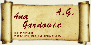 Ana Gardović vizit kartica